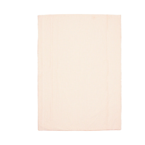 Sheer Check Comforter Double Size White X Orange