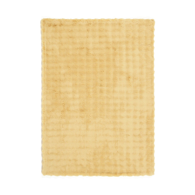 WARMY POKOMOKO 雙人毛皮羽絨被套 黃色