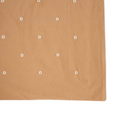 Daisy Embroidery Comforter Case Double Beige