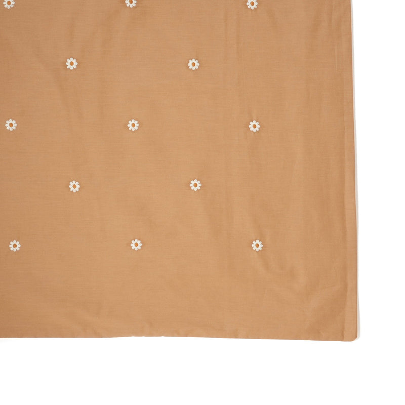 Daisy Embroidery Comforter Case Double Beige