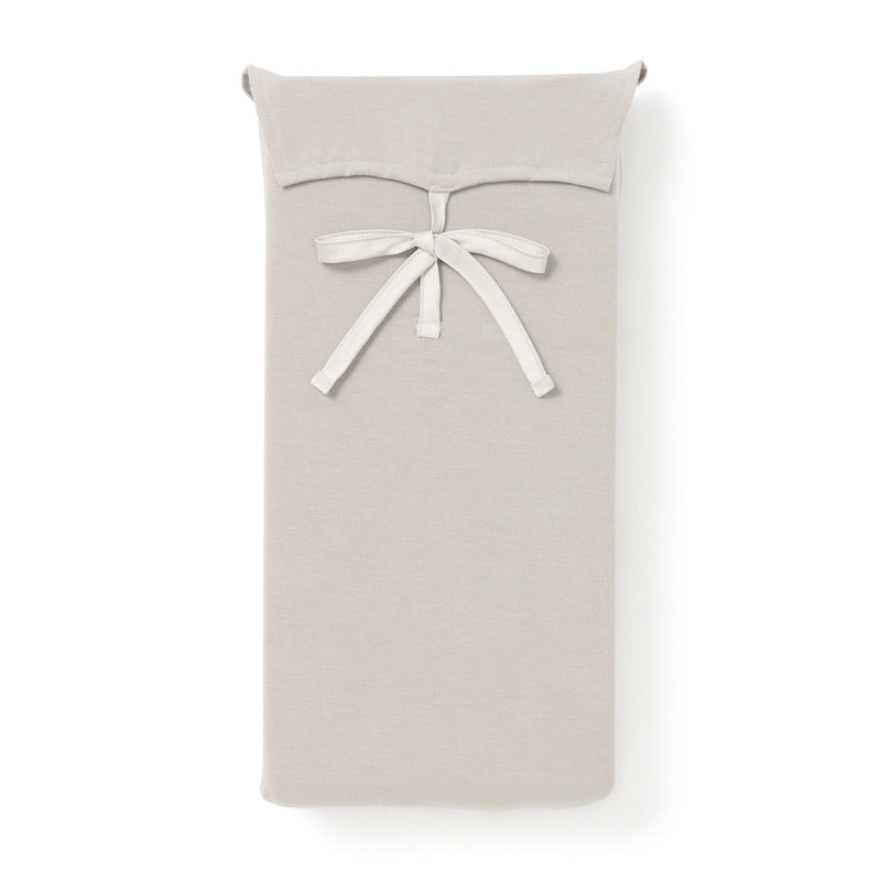 Cica Satin Ribbon Duvet Cover Single Gray x Beige