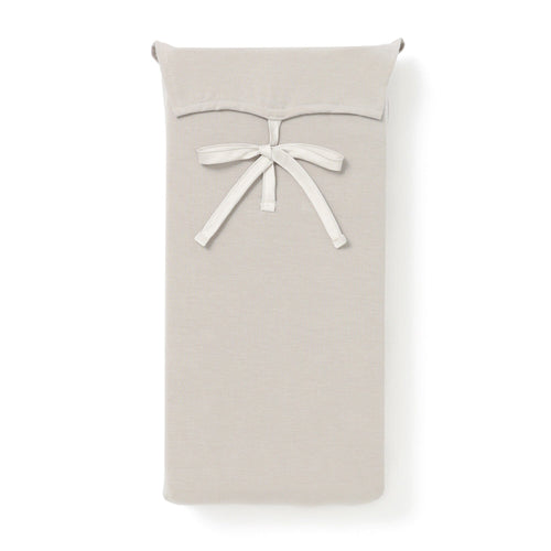 Cica Satin Ribbon Duvet Cover Single Gray x Beige