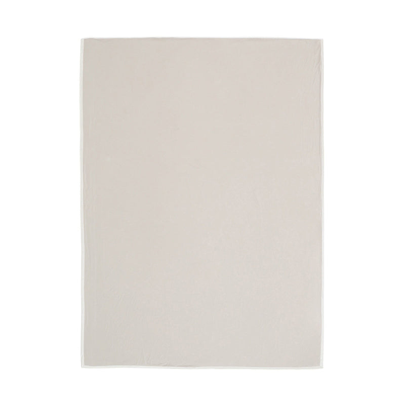 Cica Satin Ribbon Duvet Cover Double Gray x Beige