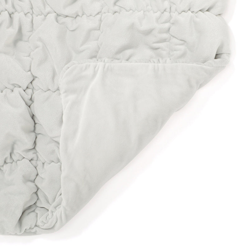 Warmy Square Quilt Duvet Cover Single Gray