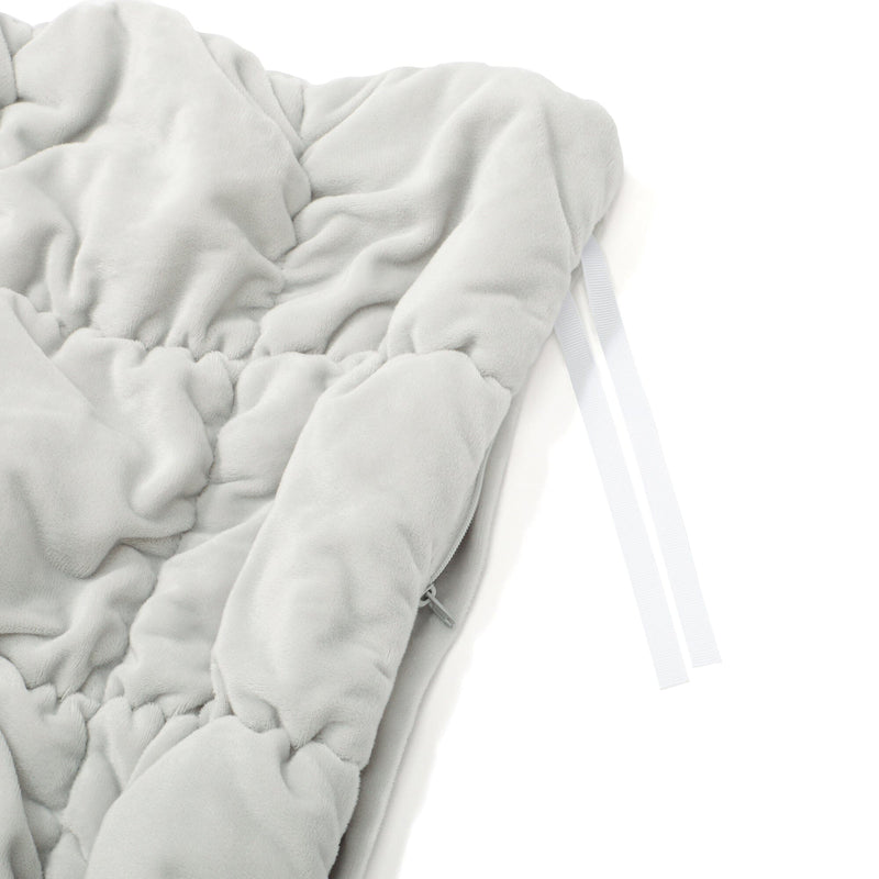 Warmy Square Quilt Duvet Cover Single Gray