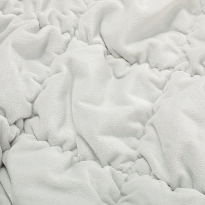 Warmy Square Quilt Duvet Cover Single Gray