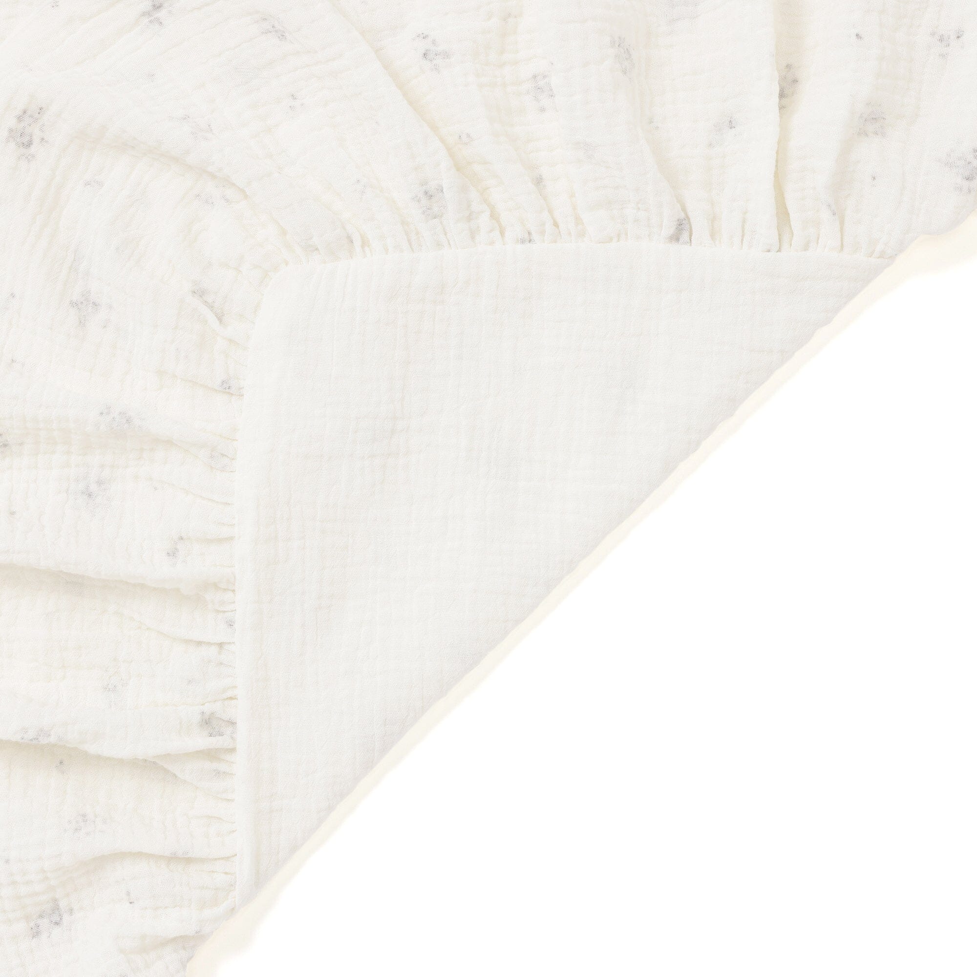 Frill Gauze Small Flower Comforter Case Double Gray