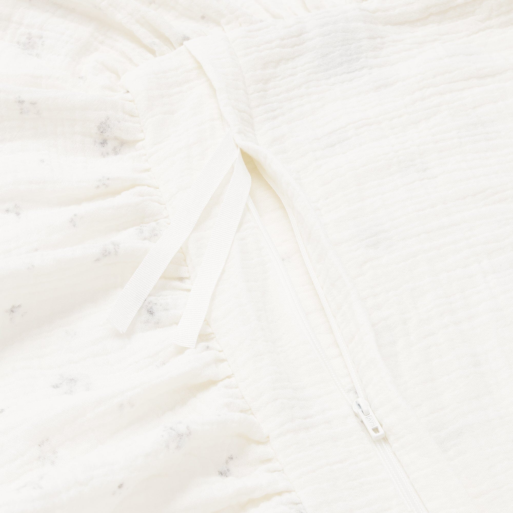 Frill Gauze Small Flower Comforter Case Double Gray