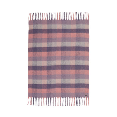 23Aw Mohair Like Checked Throw 1700 X 1300 Pink