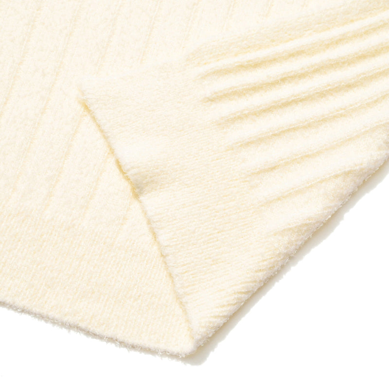 Melty Knit Throw 100X170 White