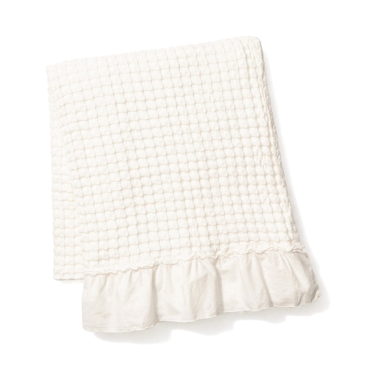 Smoothy Waffle Throw 130X170 White