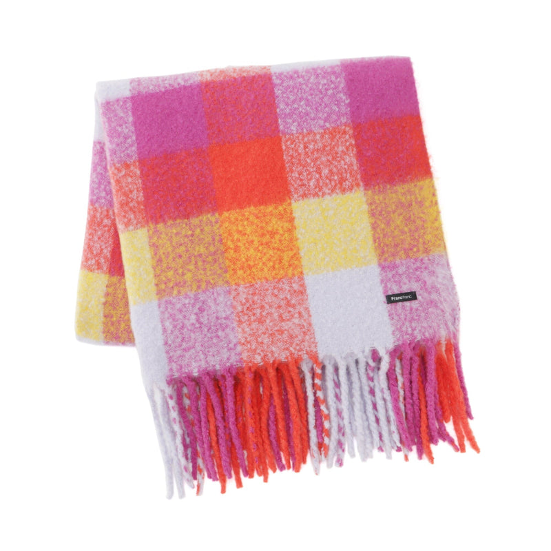 Mohair-style check throw (lap blanket) 1700 x 1300 Multi