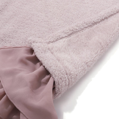 Fuwamoko Frill Throw (Knee Blanket) 1500 x 800 Pink