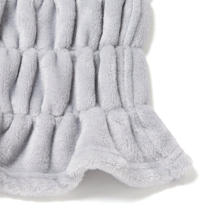 Fluffy Ripple Throw (Knee Blanket) 1500 x 800 Gray