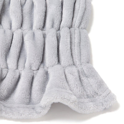 Fluffy Ripple Throw (Knee Blanket) 1700 x 1300 Gray