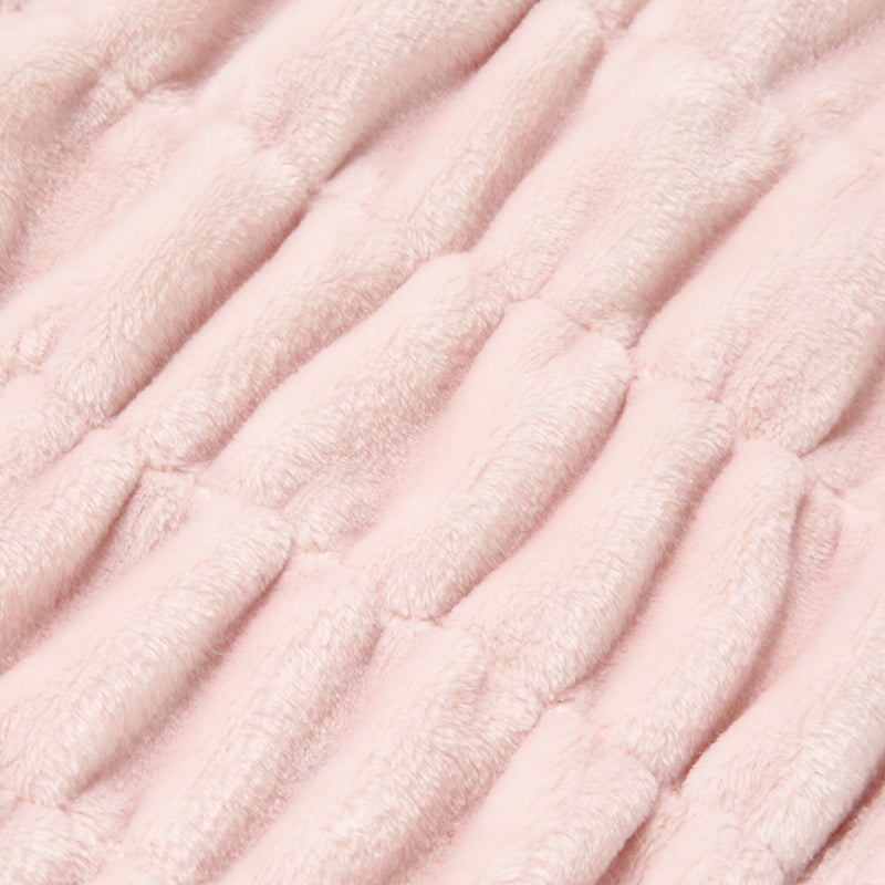 Fluffy Ripple Throw (Knee Blanket) 1500 x 800 Pink