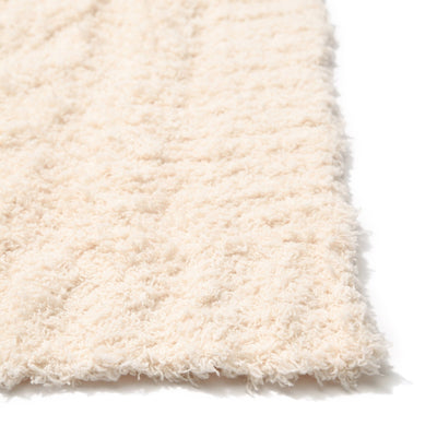 Fluffy cable knit throw (lap blanket) 1700 x 1300 Ivory