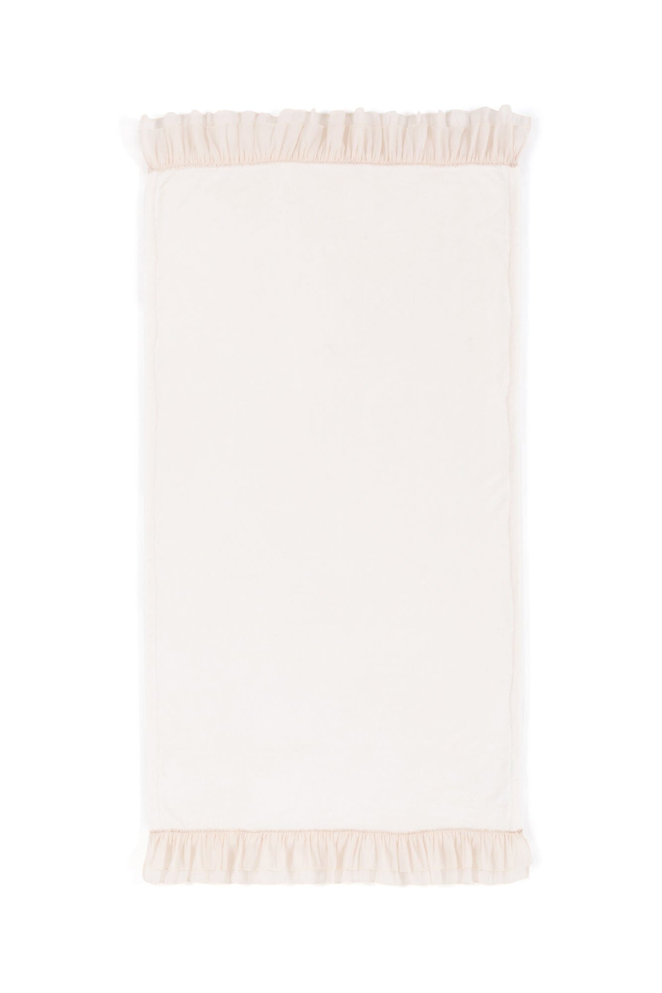 Smooth Frilled Throw (Lap Blanket) 1500 X 800 Ivory