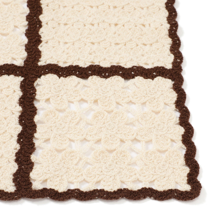 Autumn Flower Crochet Throw (1000x1500mm) Ivory