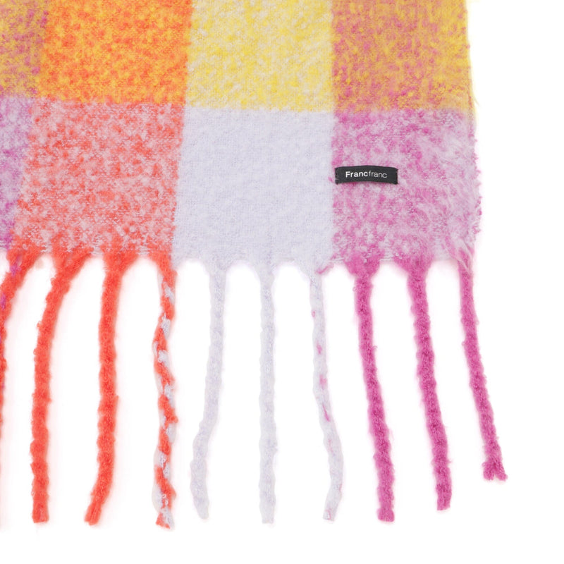 Mohair Style Check Throw  1700 X 1300 Multi