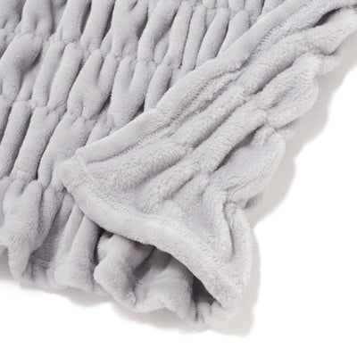 Fluffy Ripple Throw 1500 X 800 Gray