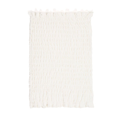 Fluffy Ripple Throw  1500 X 800 Ivory
