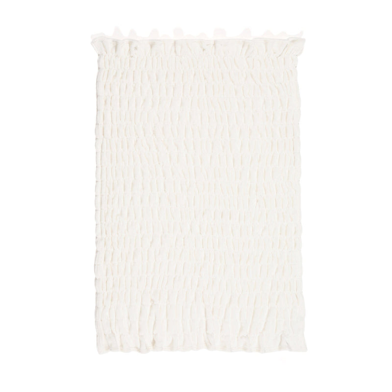 Fluffy Ripple Throw  1500 X 800 Ivory