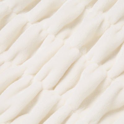 Fluffy Ripple Throw  1700 X 1300 Ivory