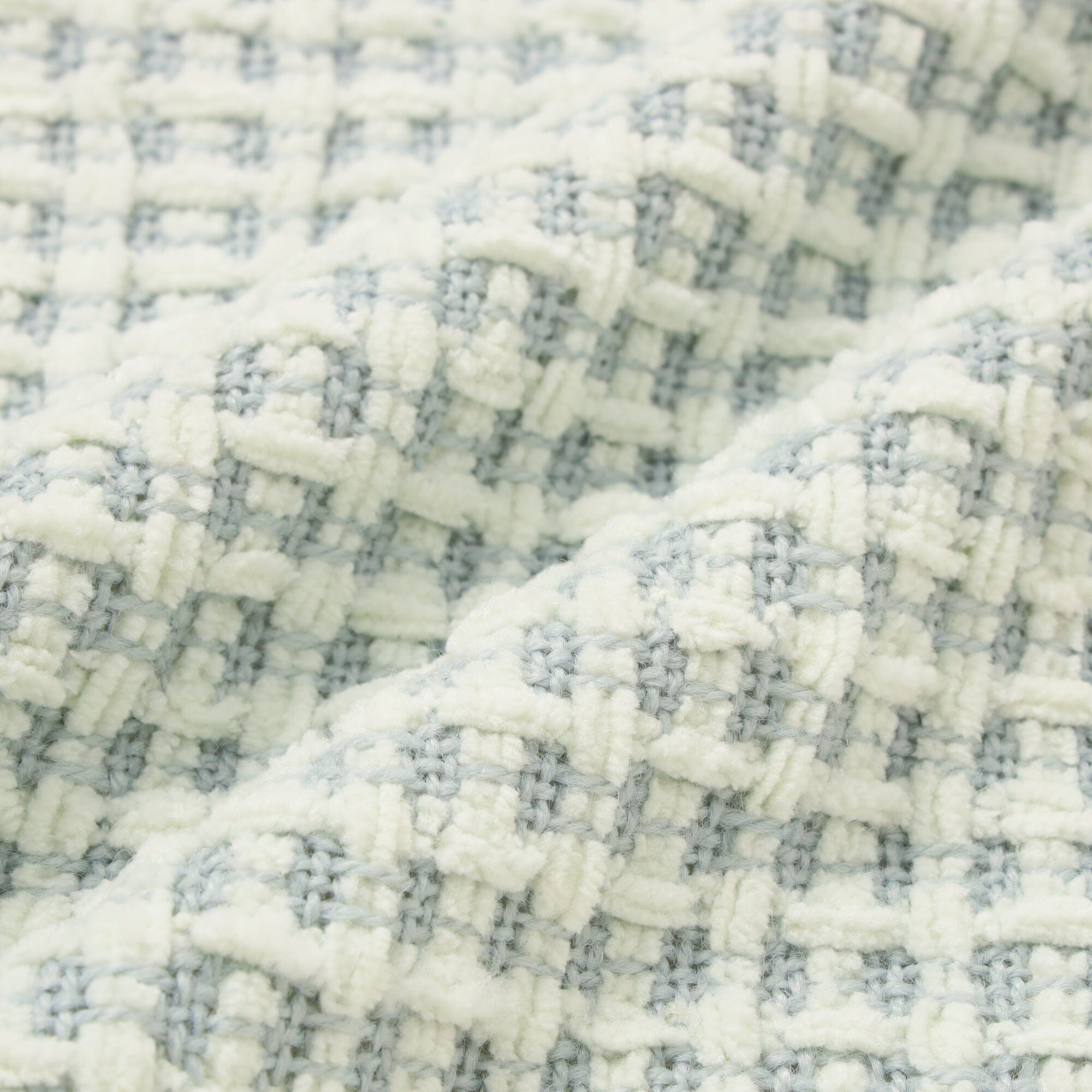 Soft Chenille Throw 1700 X 1300 Light Green X Light Blue