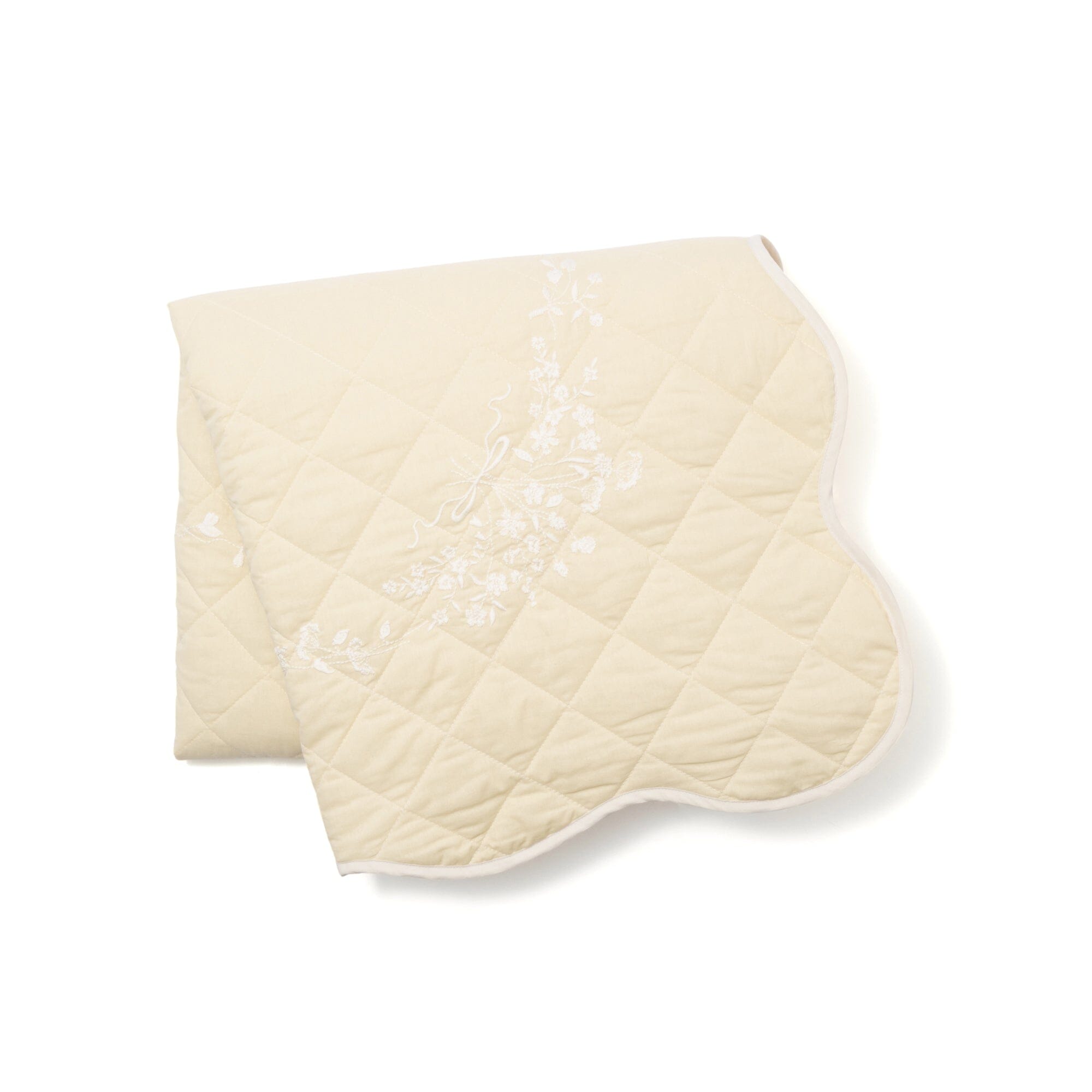Multi Cover Embroidery Scallop Pattern Medium Yellow
