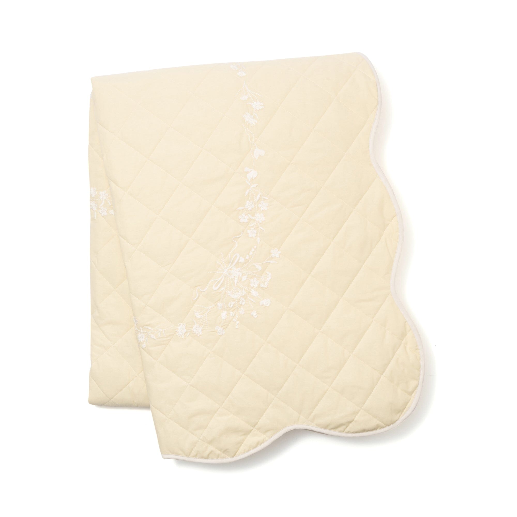 Multi Cover Embroidery Scallop Pattern Large Yellow