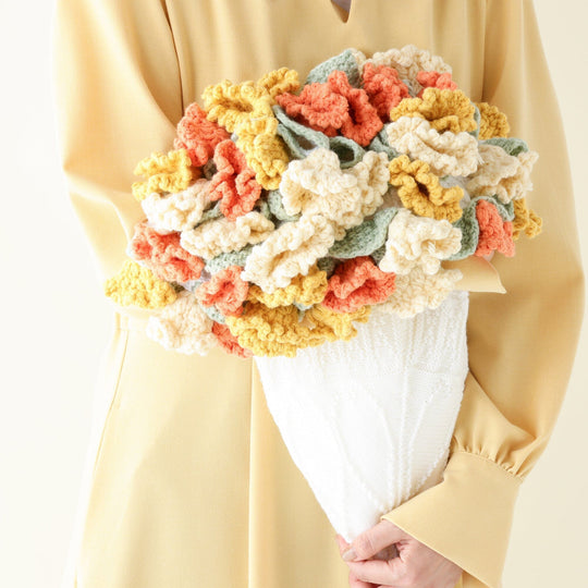 Flower Bouquet Throw  Φ900 Orange