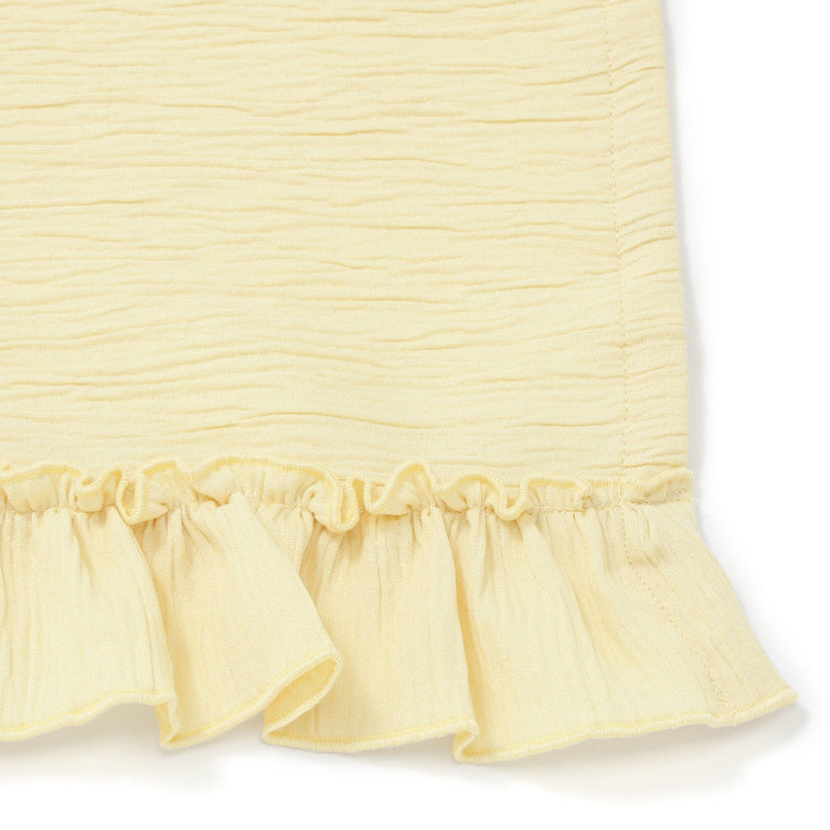 Frill Check Portable Throw 100X140 Yellow