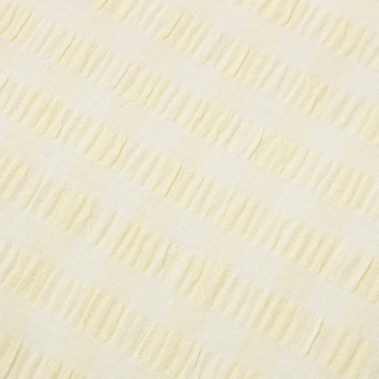Frill Check Portable Throw 100X140 Yellow