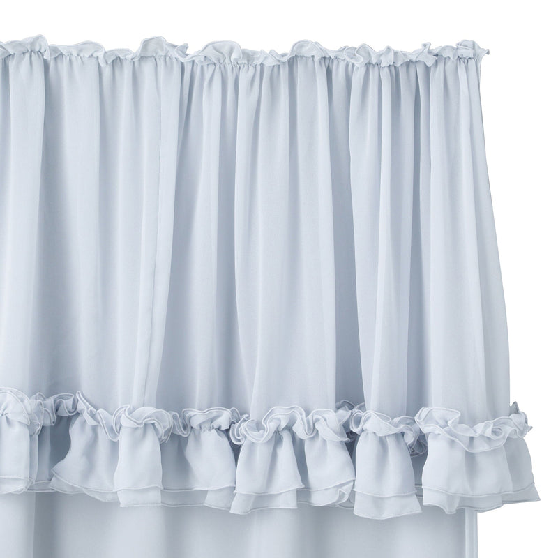 Frill Valance Curtain 1780 x 1000  Light Blue