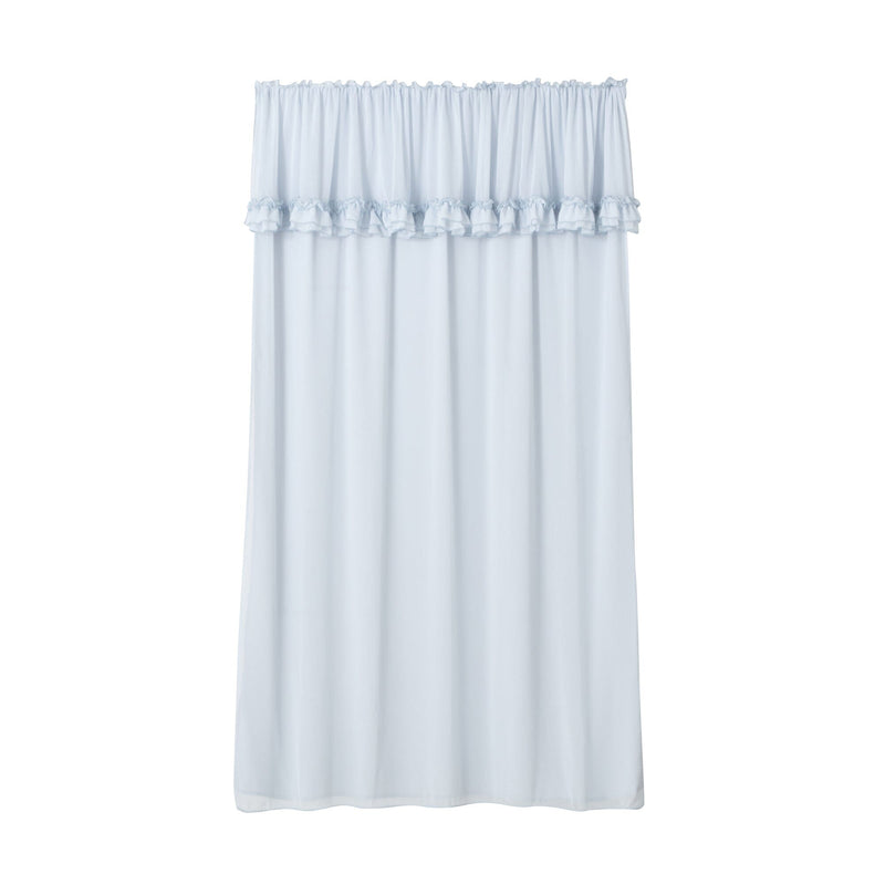 Frill Valance Curtain 2000 x 1000 Light Blue