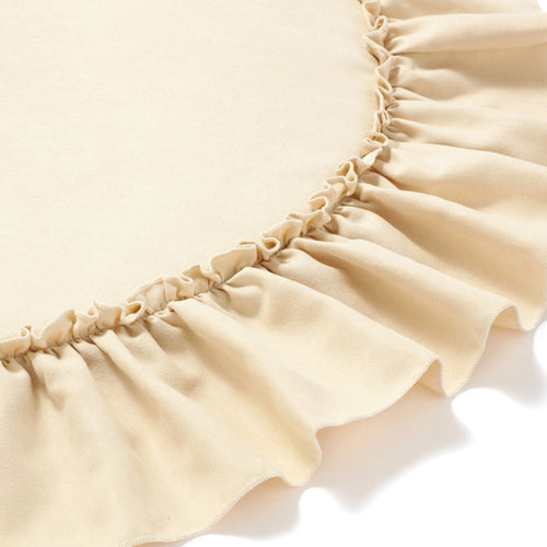 Frill Oval Mat Ivory