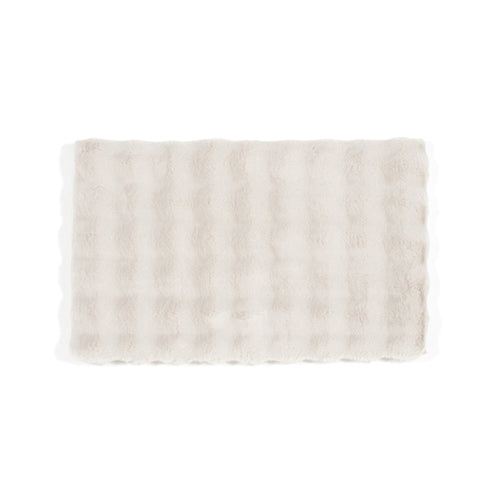 Pokomoko Fur Memory Foam Mat 800 X 500 Gray X Breige