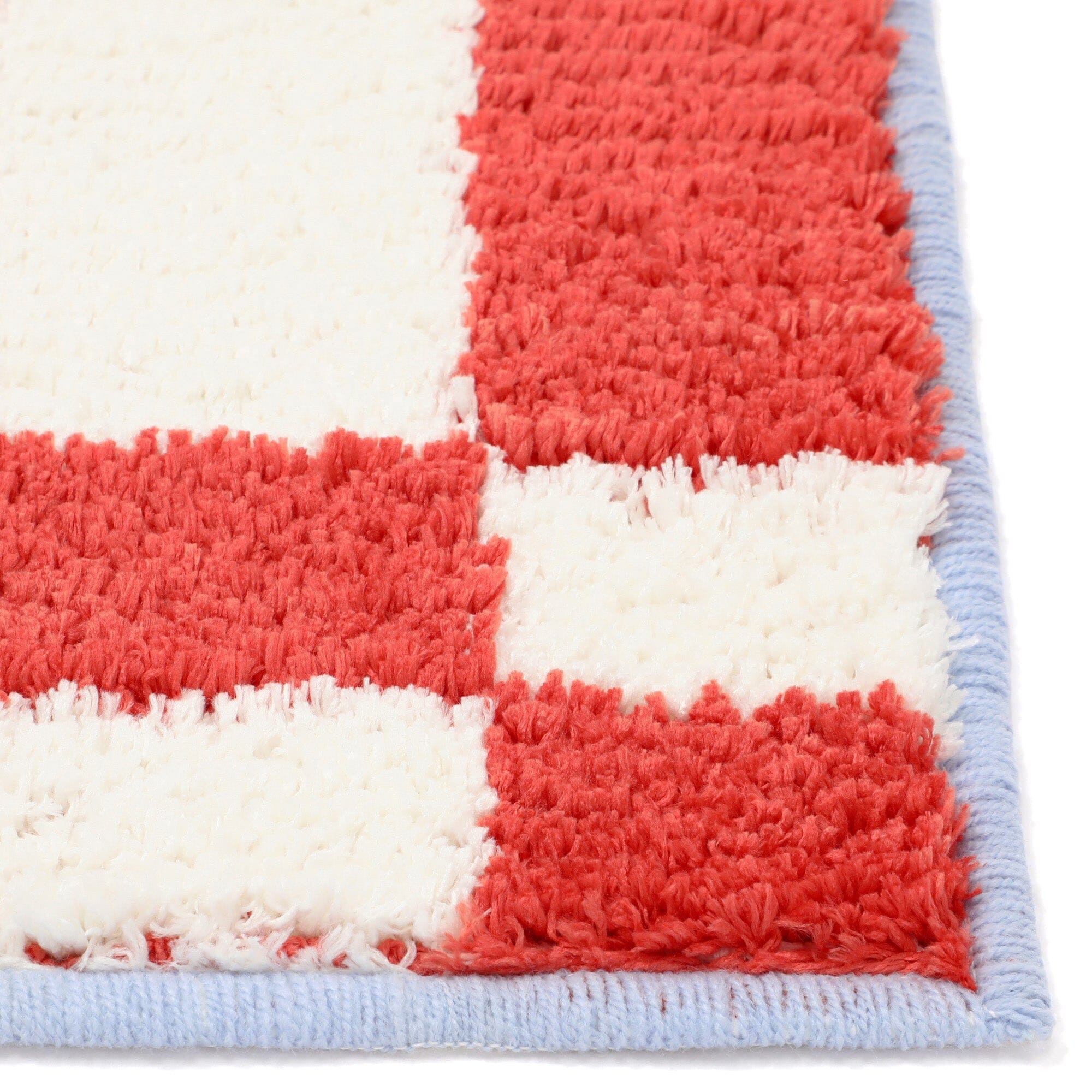 Checkerboard Kitchen Mat Small Orange X Blue