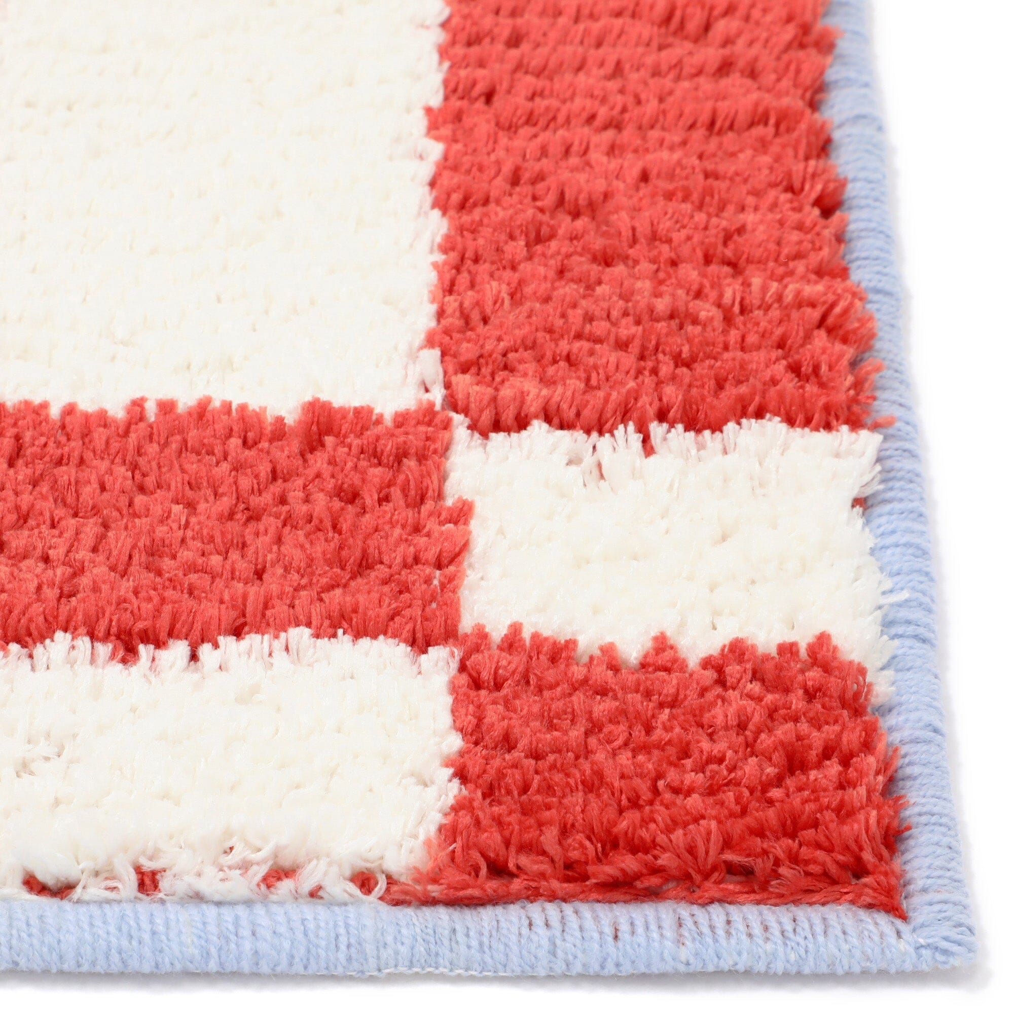 Checkerboard Kitchen Mat Medium Orange X Blue