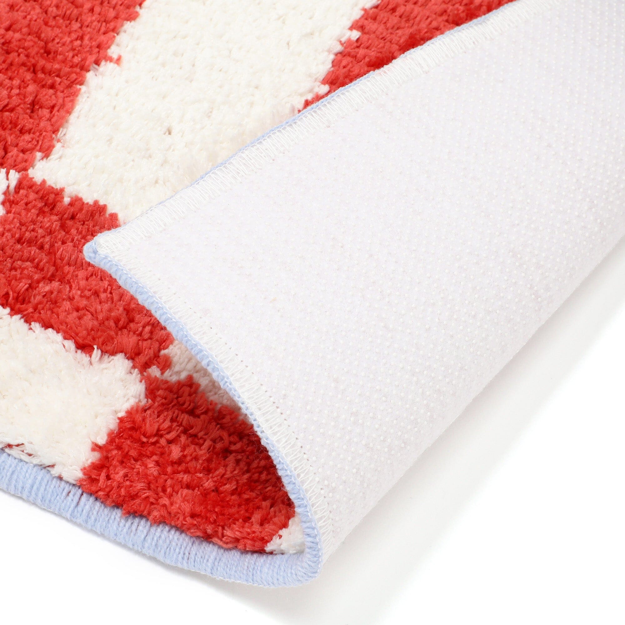 Checkerboard Kitchen Mat Medium Orange X Blue