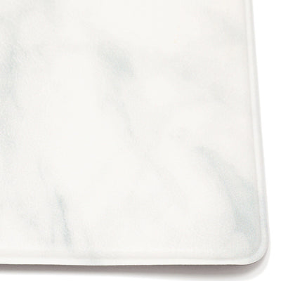 Pvc Kitchen Mat Marble 2 L White