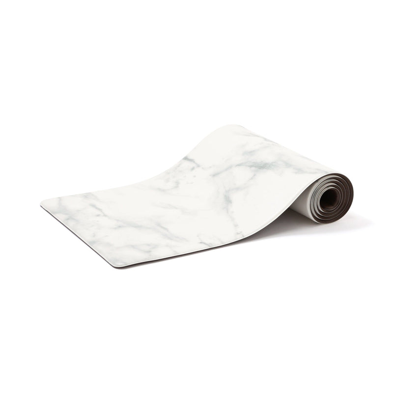 Pvc Kitchen Mat Marble 2M White
