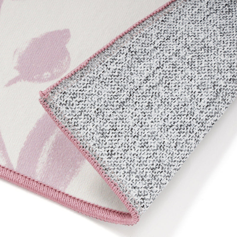 Print Kitchen Mat Flower Small Pink