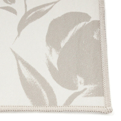 Print Kitchen Mat Flower Small Beige