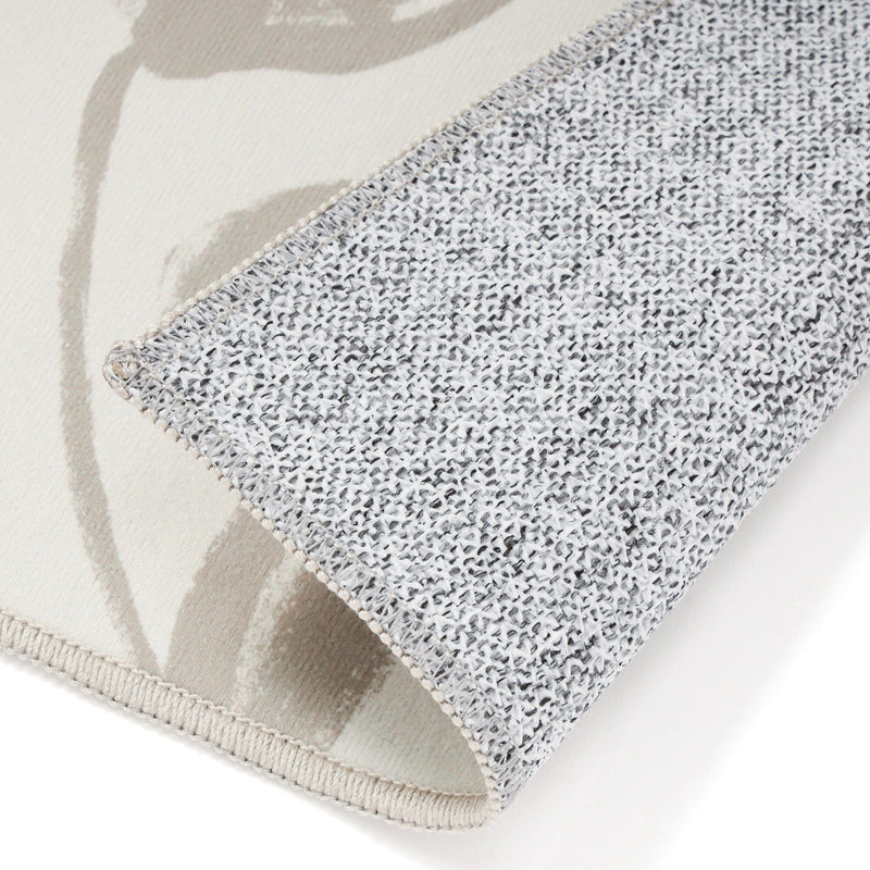 Print Kitchen Mat Flower Small Beige