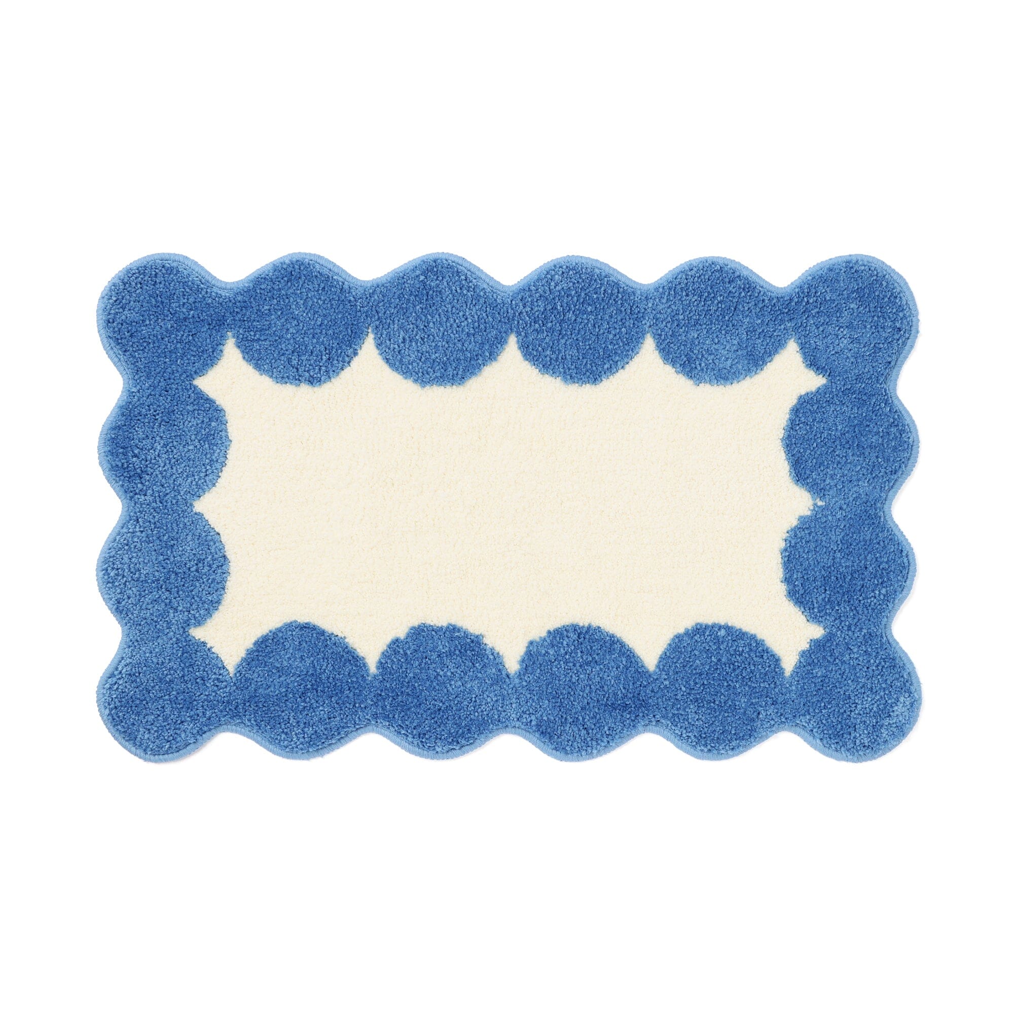 Dot Frame Mat 830 X 520 Ivory X Light Blue