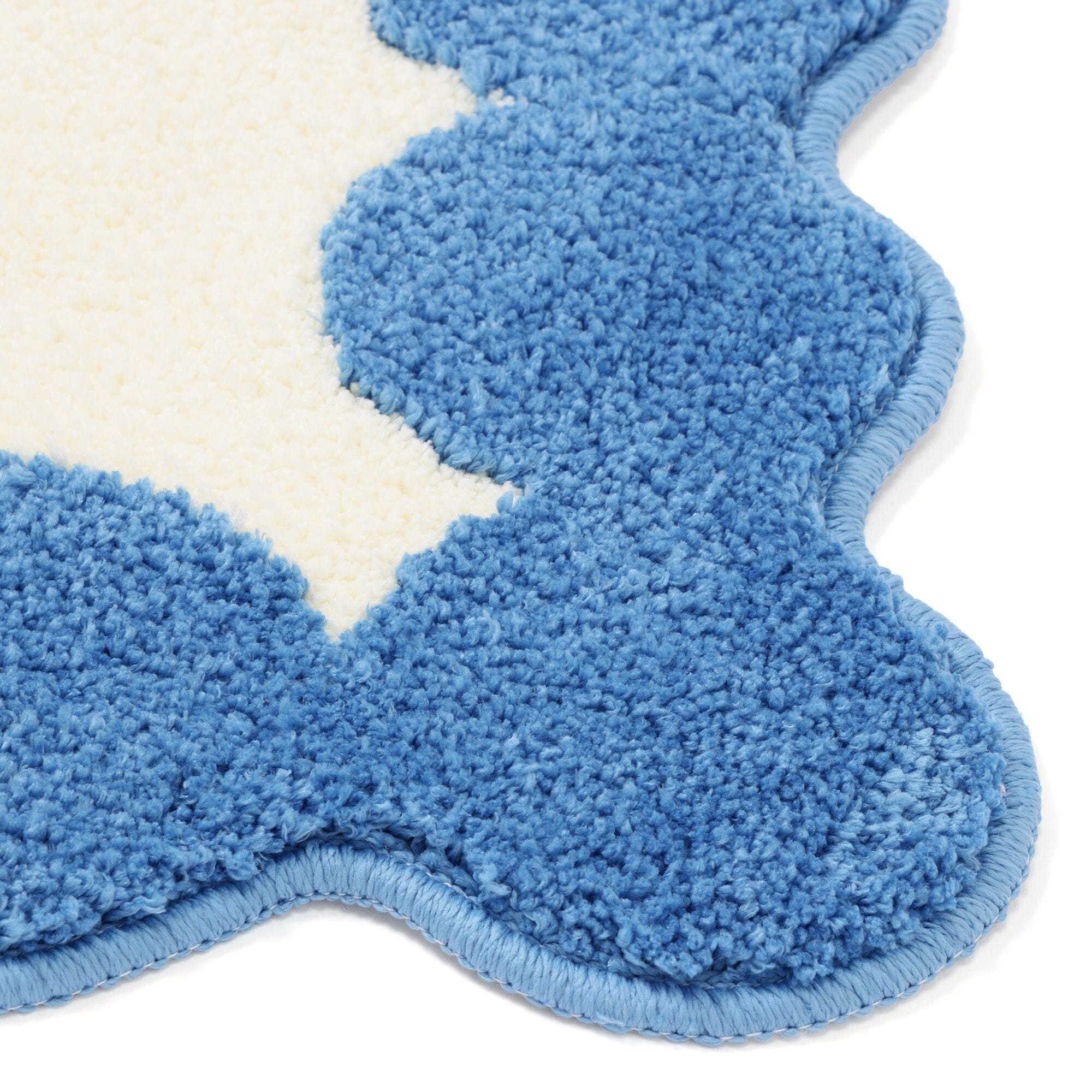 Dot Frame Mat 830 X 520 Ivory X Light Blue