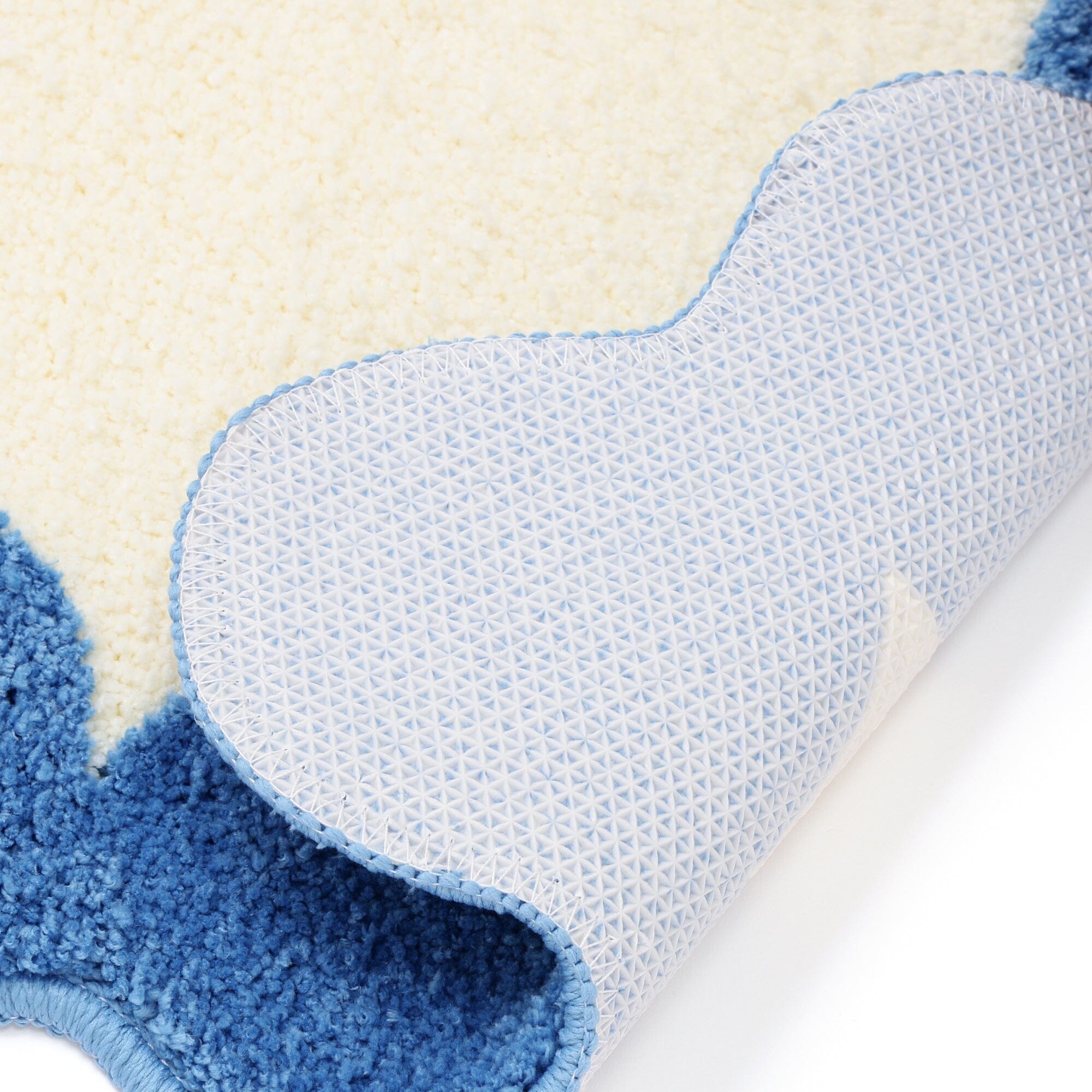 Dot Frame Mat 830 X 520 Ivory X Light Blue