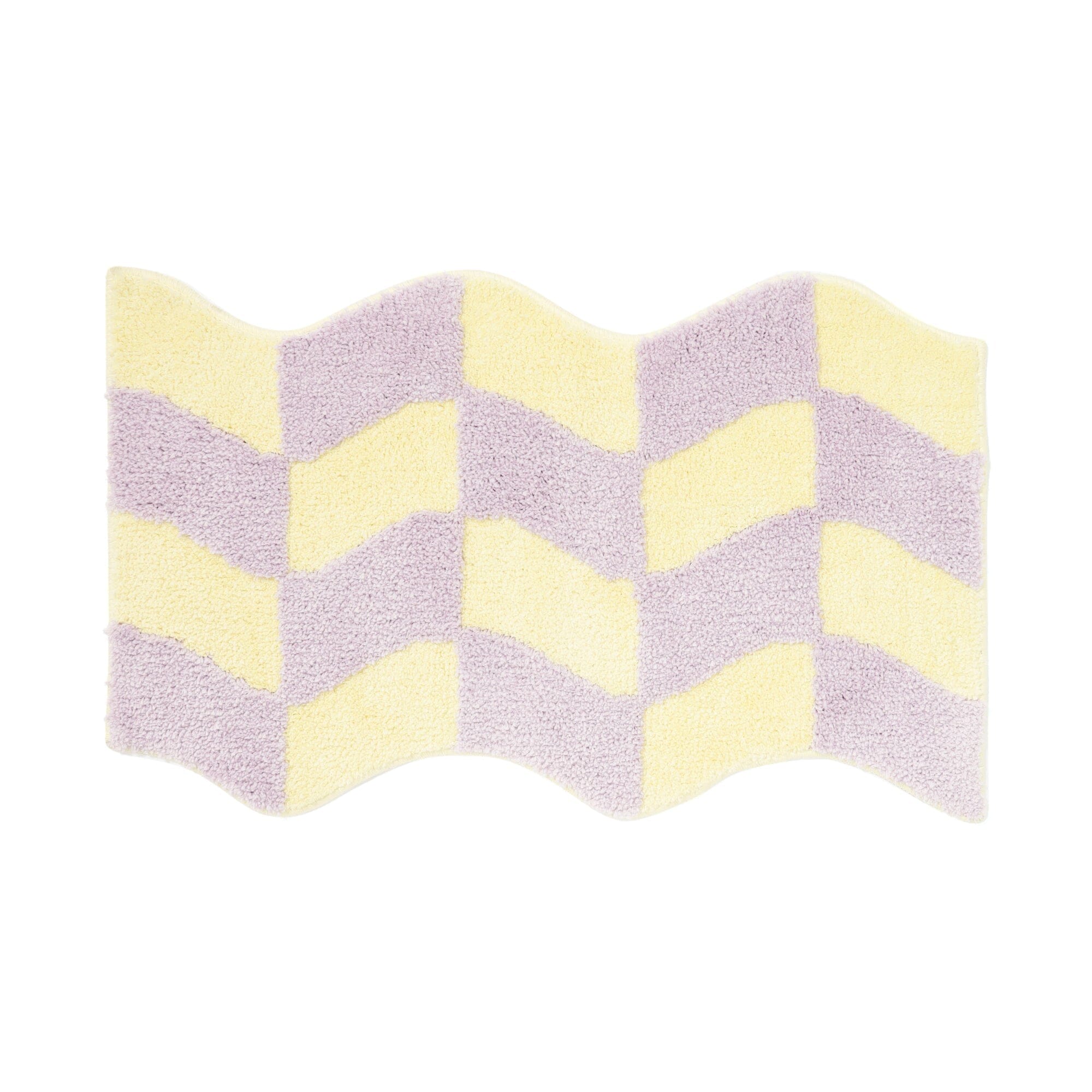 Wave Checker Mat 800 X 500  Yellow X Light Purple